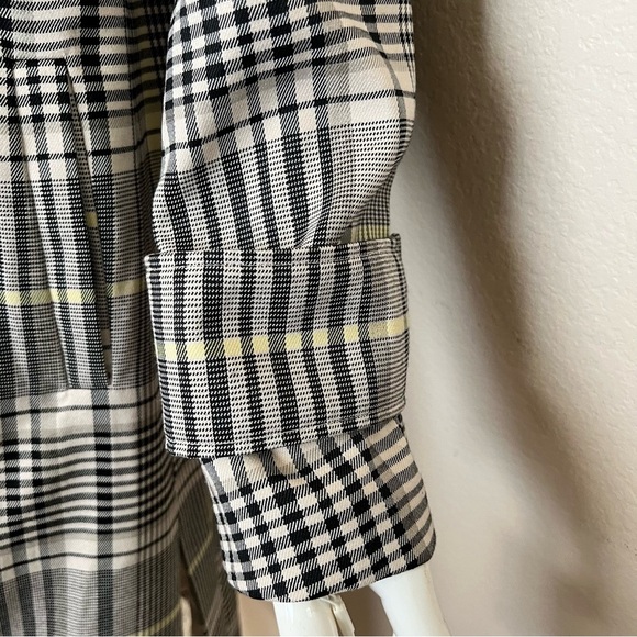 Avec Les Filles Black/ White/ Yellow Plaid Coat - Picture 12 of 12